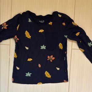 Kyte baby fall leaves long sleeve shirt 3T